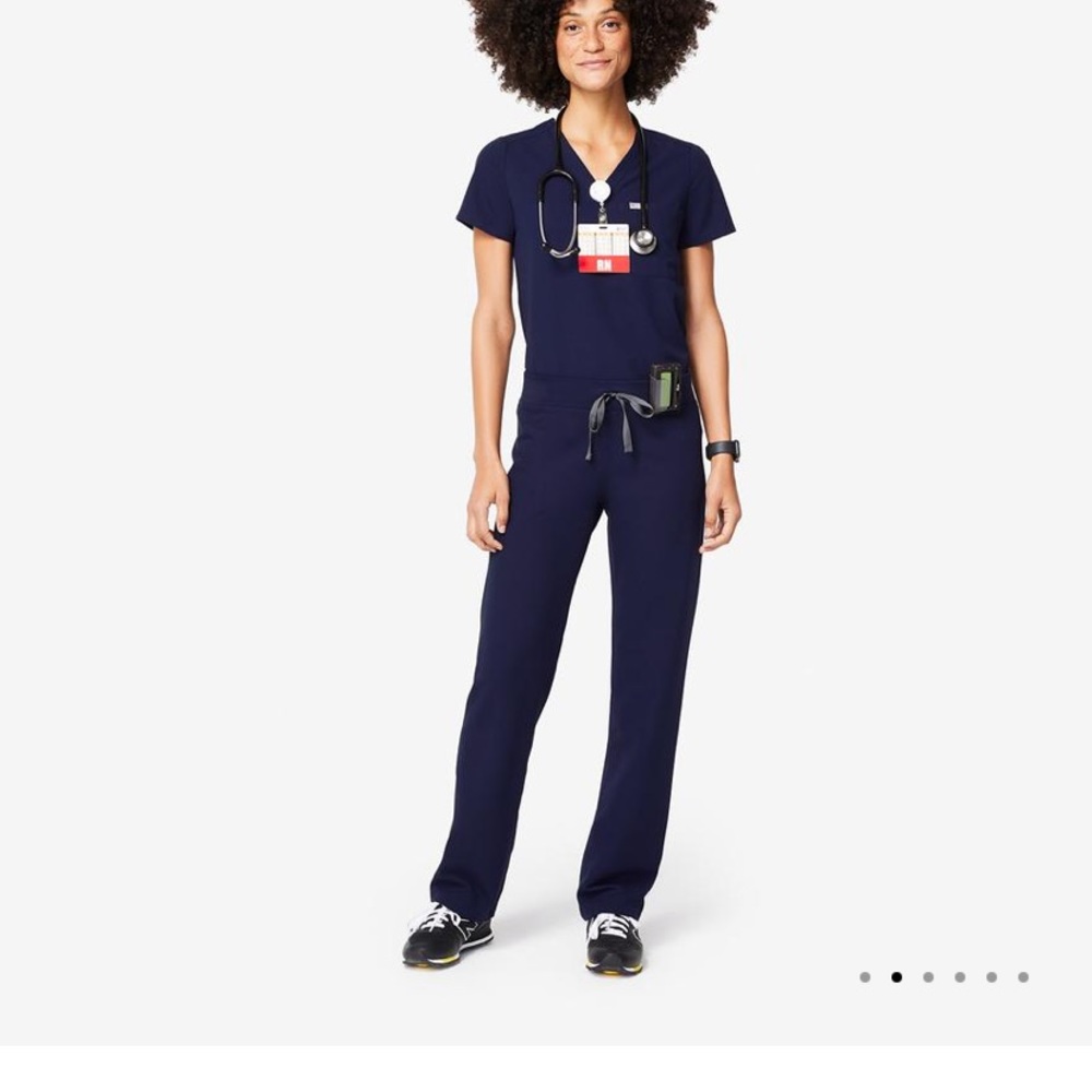 Navy Livingston figs scrub pant